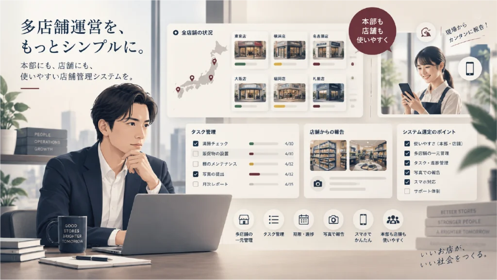 店舗管理システムの選び方｜多店舗運営で失敗しない7つのチェックポイント